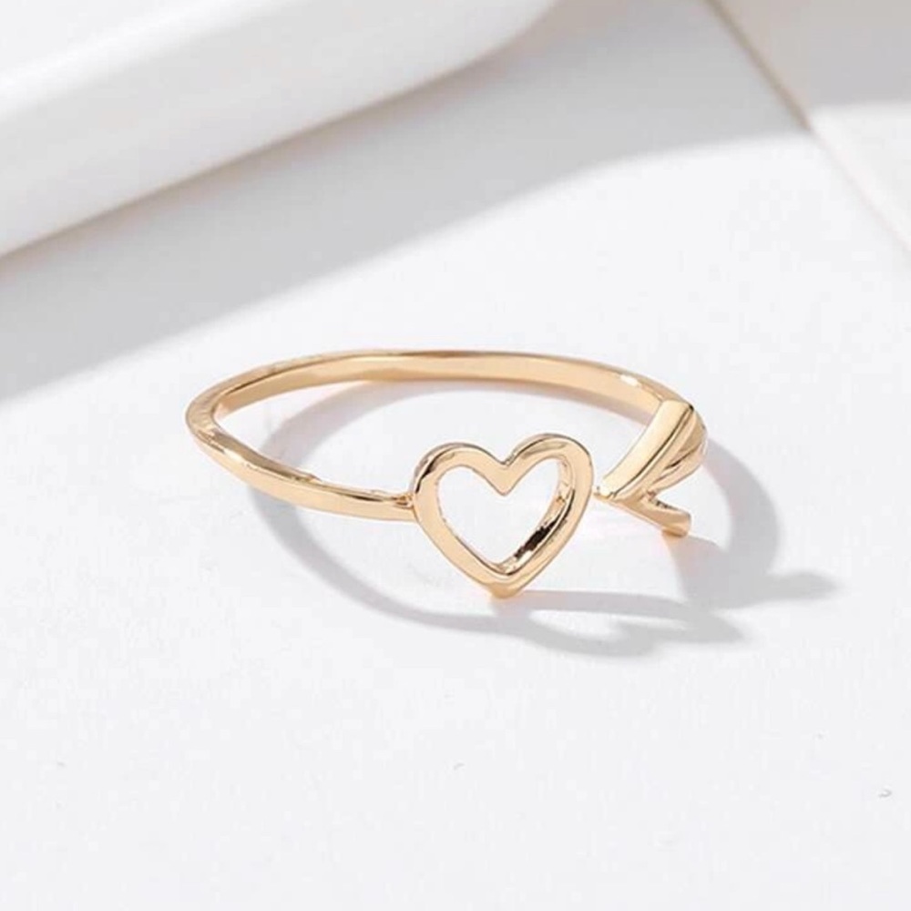 3/$30 Gold Heart & Arrow Ring - Picture 2 of 5